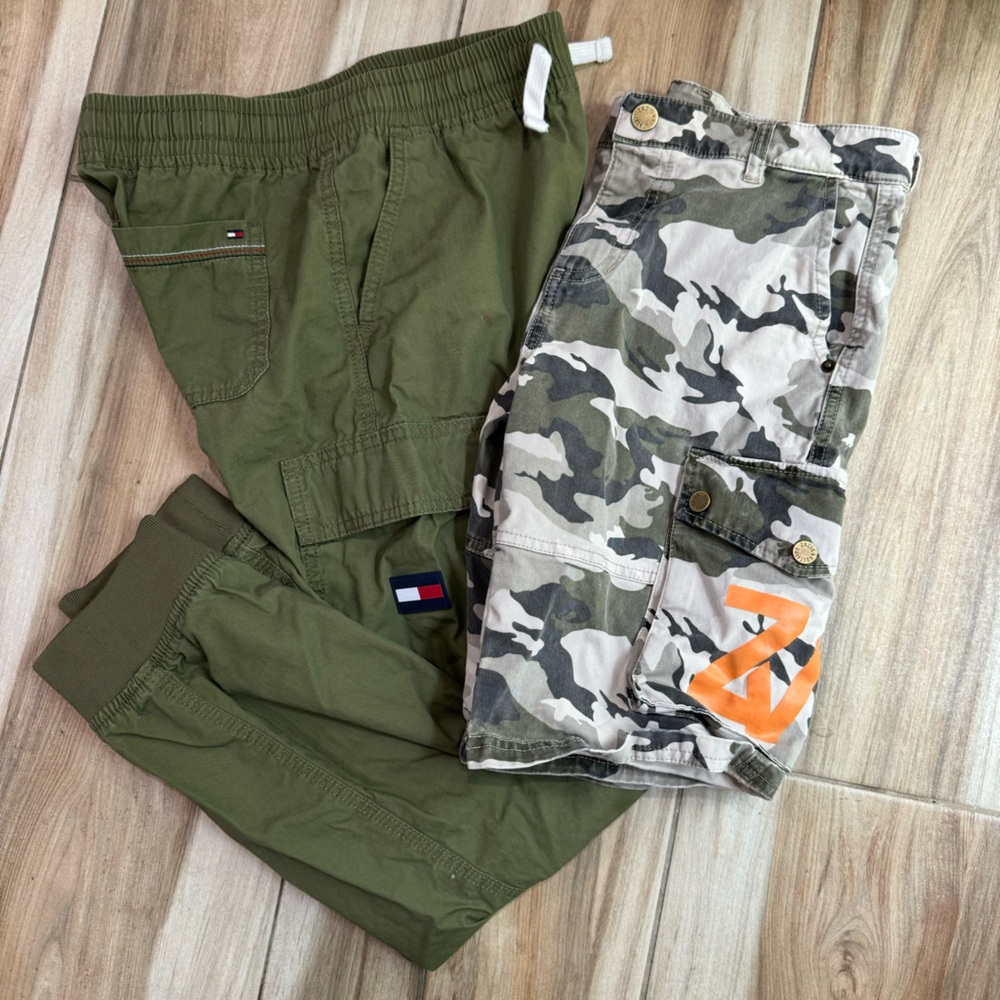Zadig & Voltaire cargo shorts size 12/Tommy cargo pants size 14  bundle